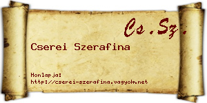 Cserei Szerafina névjegykártya